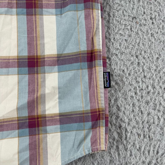 Patagonia Shirt Mens Large Blue "Go To" Hiking Trail Plaid Hipster 52690 Outdoor - Picture 3 of 10